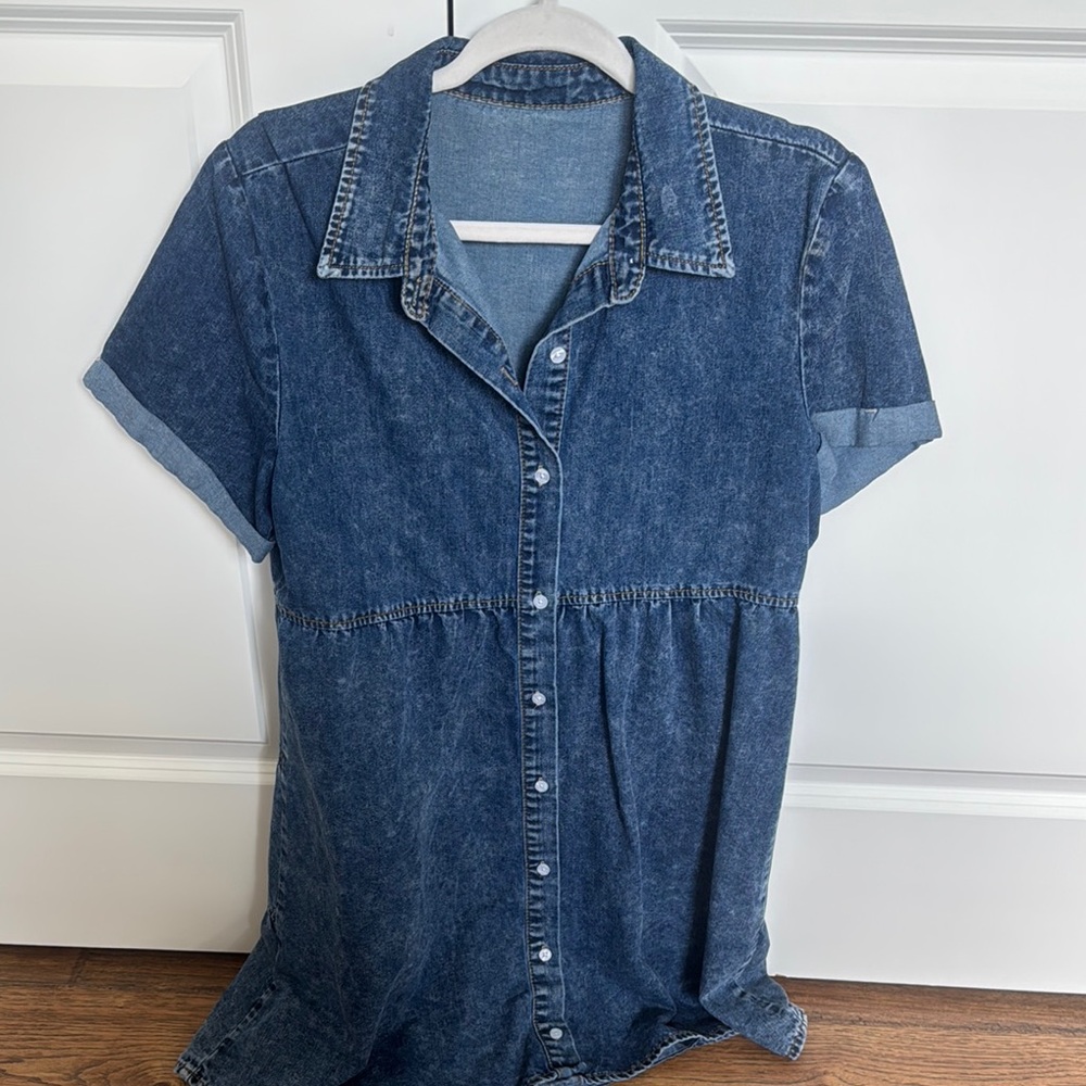 Amazon Essentials Denim Blue Midi Dress